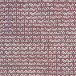 Cotone bambino - Fabricart - Arcobaleni Base Rosa Antico