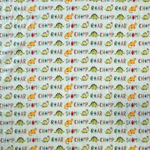 Cotone bambino - Fabricart - Dinosauri Base Celeste