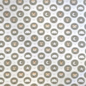 Cotone bambino - Fabricart - Medaglioni "Good Night" Rosa