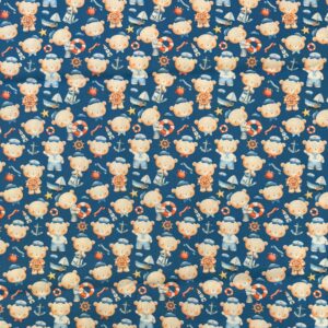 Cotone bambino - Fabricart - Orsetti al Mare Base Blu